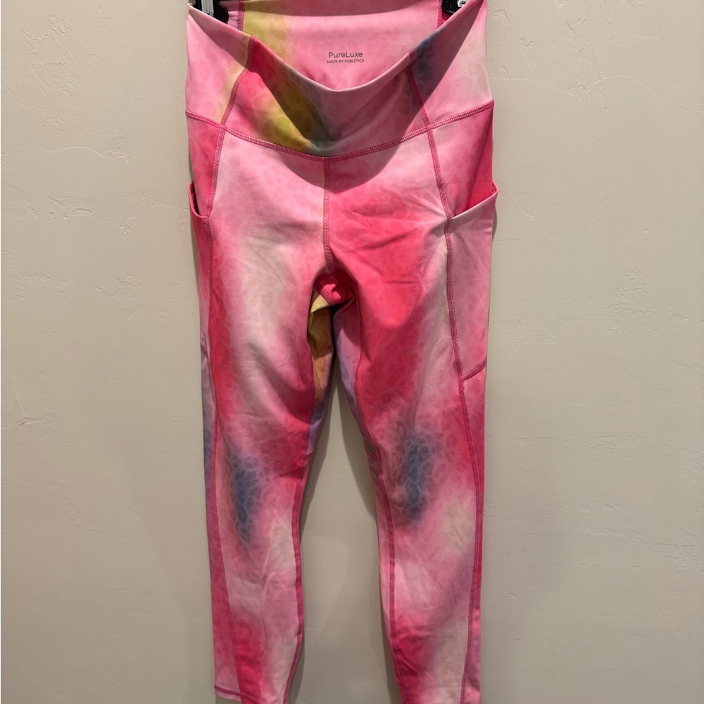Fabletics Rainbow Leopard Print Pure Luxe Leggings